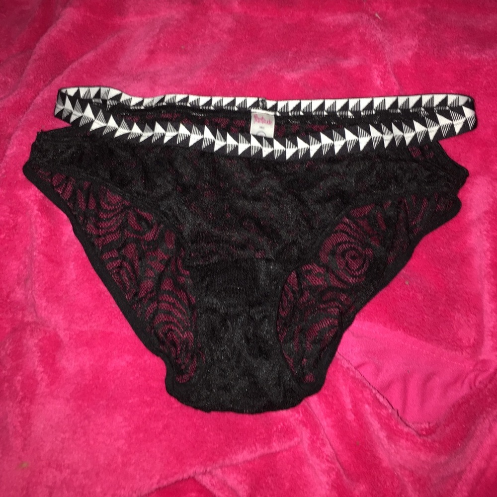 Black lacy underwear